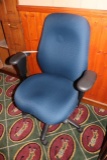 Blue tweed office chair