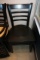 Times 8 - Black wood ladder back dining chairs