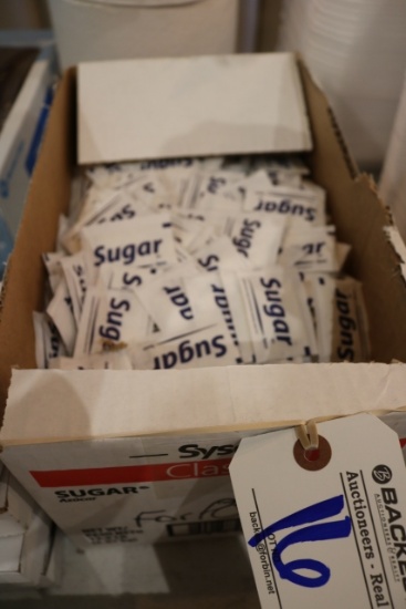 Case of sugar packets