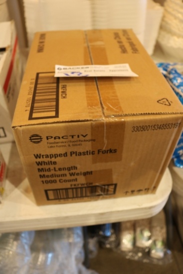 New case of wrapped plastic forks