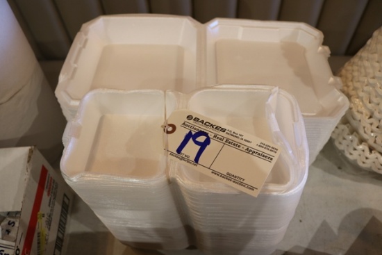 Dinner & sandwich Styrofoam carryout containers