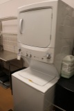 GE stacked apartment style washer & electric dryer