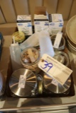 Box of canning lids & display jars