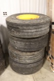 Times 4 - tires with rims - 12-16.5 LT tires with 8 bolt rim