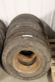 Times 4 - lowboy trailer tires with rims - some split rims - 8-14.5R tires