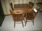 Drop Leaf Wood Kitchen table with 4 chairs