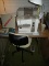 Bernina record 930 sewing machine, attachments, table and chair with work l