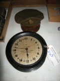 Seth Thomas US Army/Air Force Clock and Military Hat