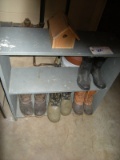 Wooden Shelf with Boots