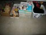 All to go 5 boxes of stuffed animals/puzzles   (under table)