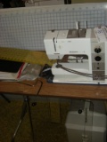 Bernina Record 930 Electronic Sewing Machine and accessories, with table
