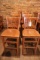 Times 8 - maple framed slat back bar chairs - some scuffs and Knicks