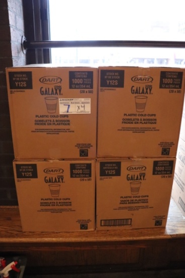 Times 4 - Cases of Galaxy 12 oz plastic cups