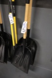 Times 2 - wood handled plastic scoop shovels