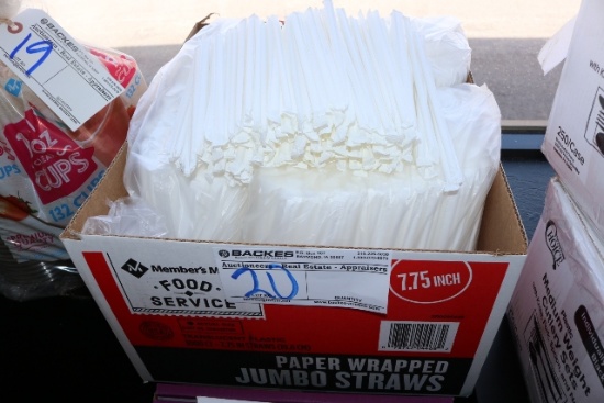 Case of 7.75'' wrapped straws