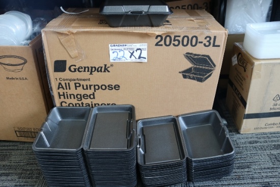 Times 2 - Cases of Genpack foam hinged to go containers