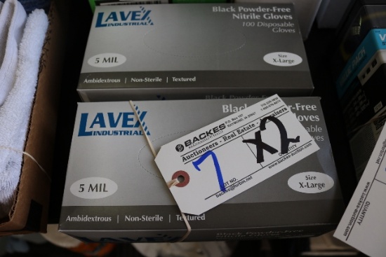 Times 2 - Boxes of X-Large black nitrile gloves