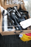 Box flat to go - Black acrylic spoons, tongs, & pie spatulas