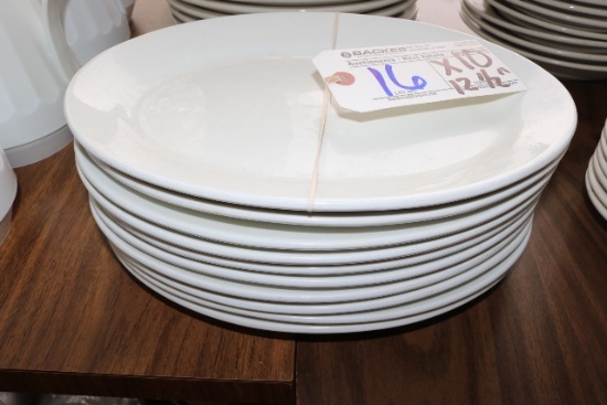 Times 10 -  12 1/2" white platters