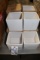 All to go - White square & round ceramic vases