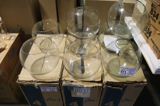 Times 7 - 12" round fish bowls