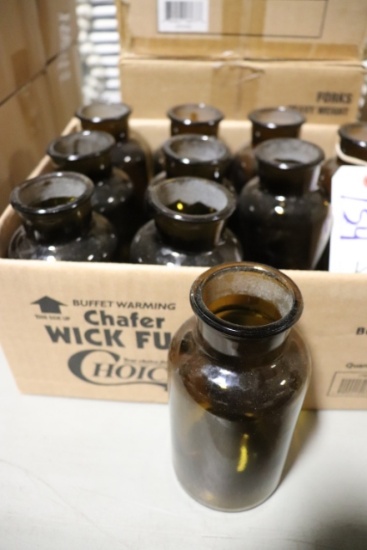 All to go - 34 - 6.5" tall amber bottles