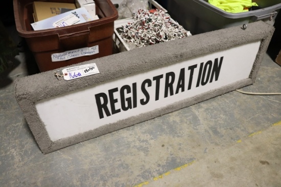 15" x 50" lighted REGISTRATION light