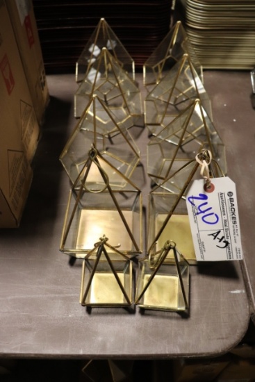 All to go - Gold candle prism holders