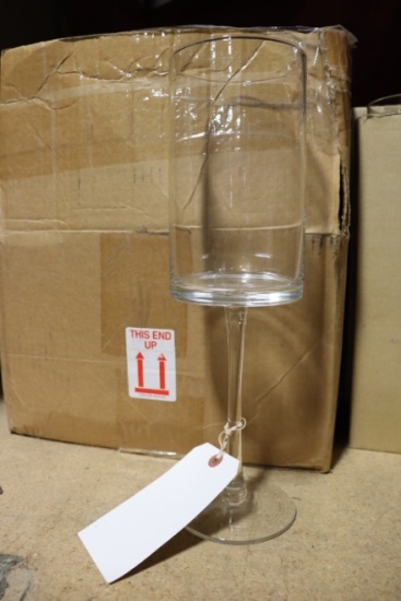 Times 19 - 15" tall glass pedestal cylinders