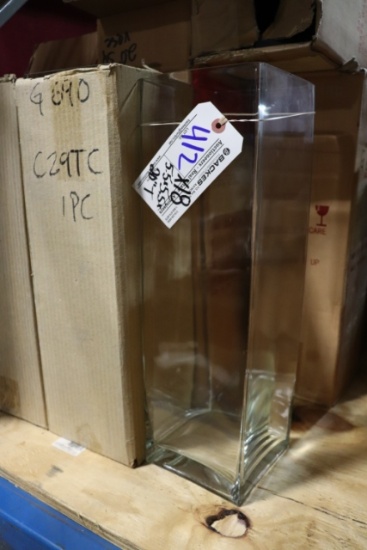 Times 18 - 5.5" x 5.5" x 20" tall glass vases