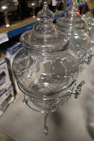 Times 2 - Glass juice dispensers with stands