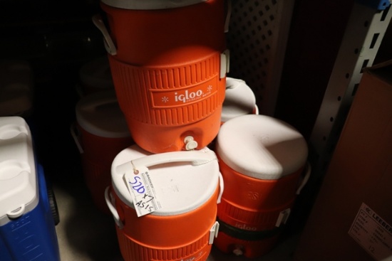 Times 7 - Igloo 5 gallon water cooler/dispensers - AS IS