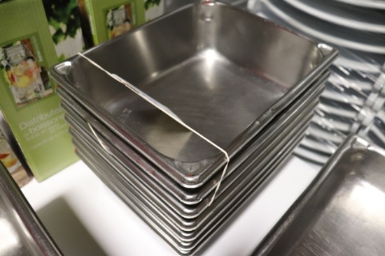 Times 7 - 1/2 size x 4" Stainless inset pans