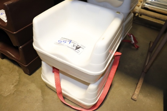 Times 4 - White poly booster seats