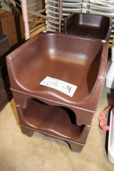 Times 4 - Brown poly booster seats
