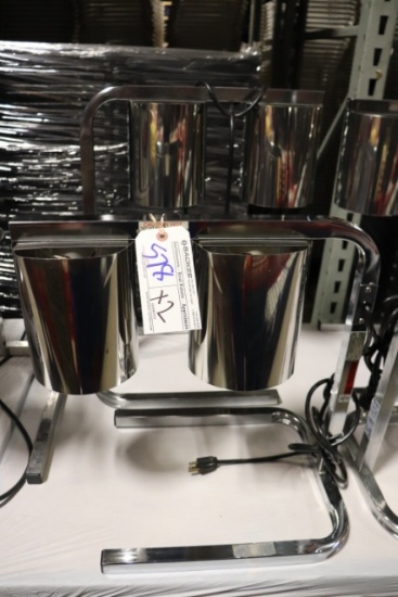 Times 2 - Standex & American 2 bulb food warmers - missing 2 bulbs - slight