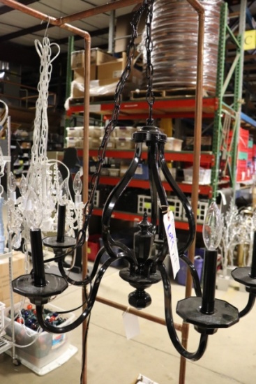 Times 4 - Indoor Living 5 light chandeliers - 3 black - 1 silver