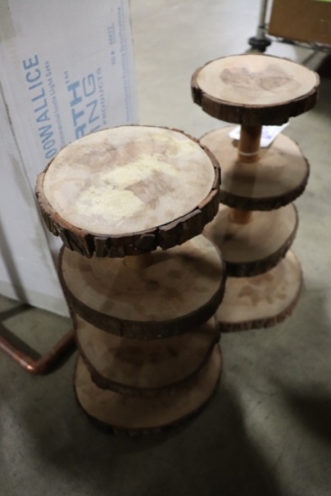 Times 2 - 16" Tall 4 tier wood displayers