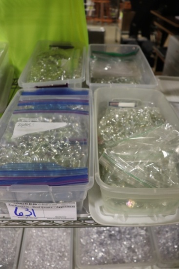 All to go - 4 Totes of clear gems