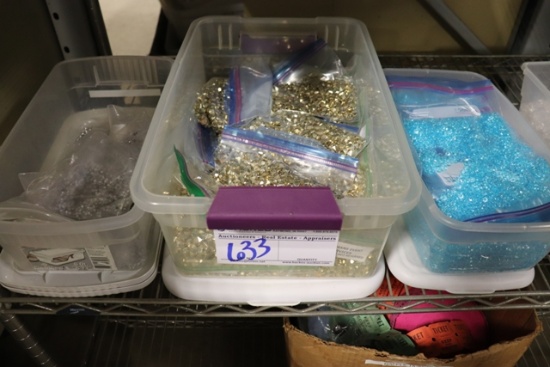All to go - 3 Totes gold/silver/blue decorative diamonds
