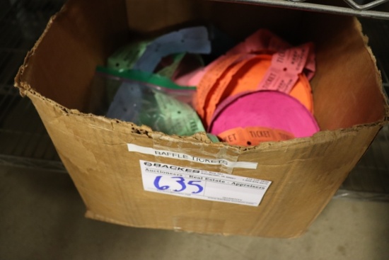 Box of raffle tickets