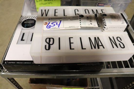Times 2 - Lighted miniature reader boards - some letters