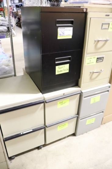 Times 5 - Metal 2 drawer file cabinets