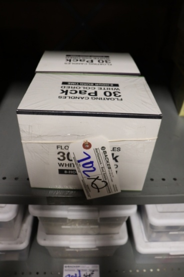 Times 2 - Boxes white floating candles