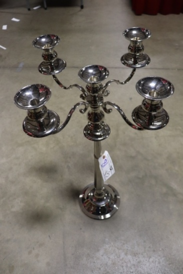 Times 5 - Chrome 5 candle candelabra