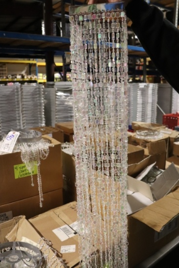 Times 9 - 6.5" x 4' emerald beaded crystaliers