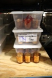 Times 6 - Totes of copper glazed tea candle lights