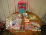 All to Go JEM Carrying Case, Barbie Books and Color Book, Misc Barbie Cloth