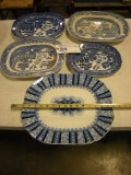 All to go   As Is   Blue and White Platters