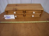 Wood 4 Drawer pine box